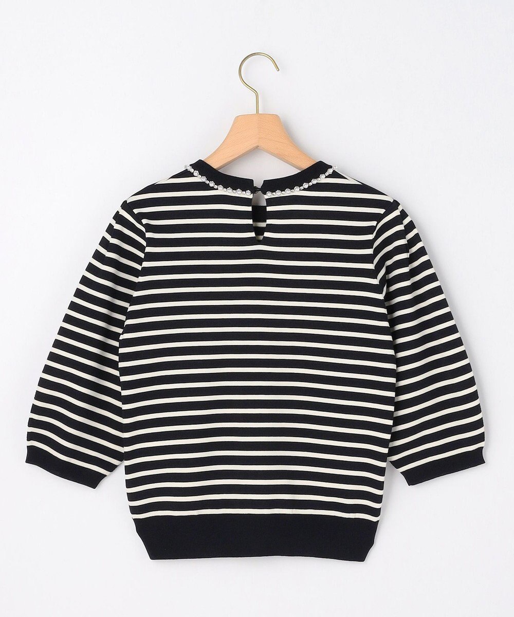 組曲 S 【先行予約・WEB限定】クリアストレッチビジューレーン6分袖 ニット 