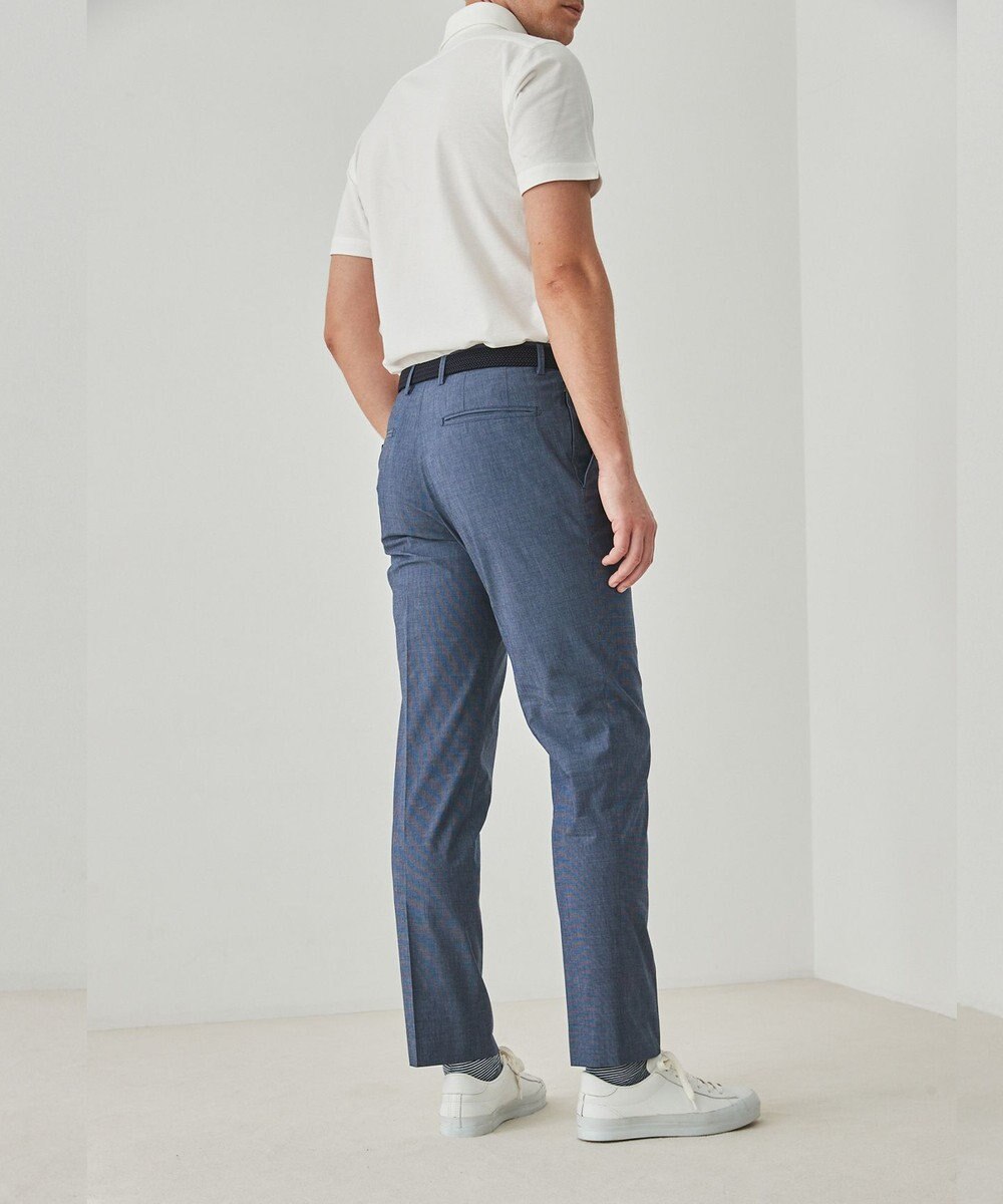 GOTAIRIKU 仕事で着られる 冷んやり綿パン【接触冷感/ストレッチ】ストレッチサマーポプリン 