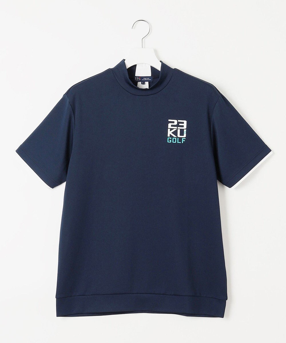 23区GOLF 【MEN】【吸水速乾・UVケア】ベア天竺 モックネックシャツ 適度な厚さで1枚で決まる 