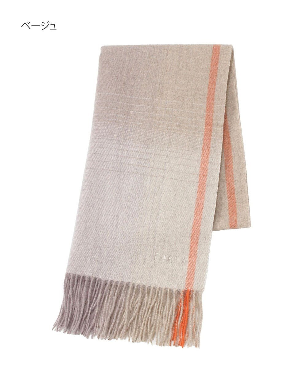 MOONBAT FURLA(フルラ）ウール100％ オンブレー チェックストール 