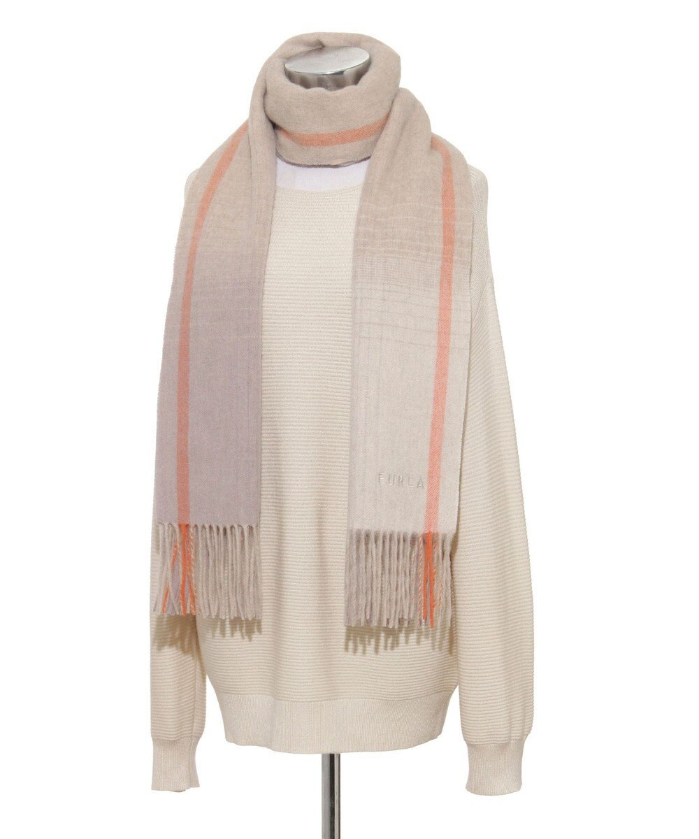 MOONBAT FURLA(フルラ）ウール100％ オンブレー チェックストール 
