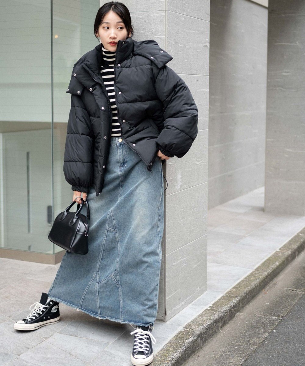 WEGO 【フード取り外し可能】2WAYパテッドジャケット 