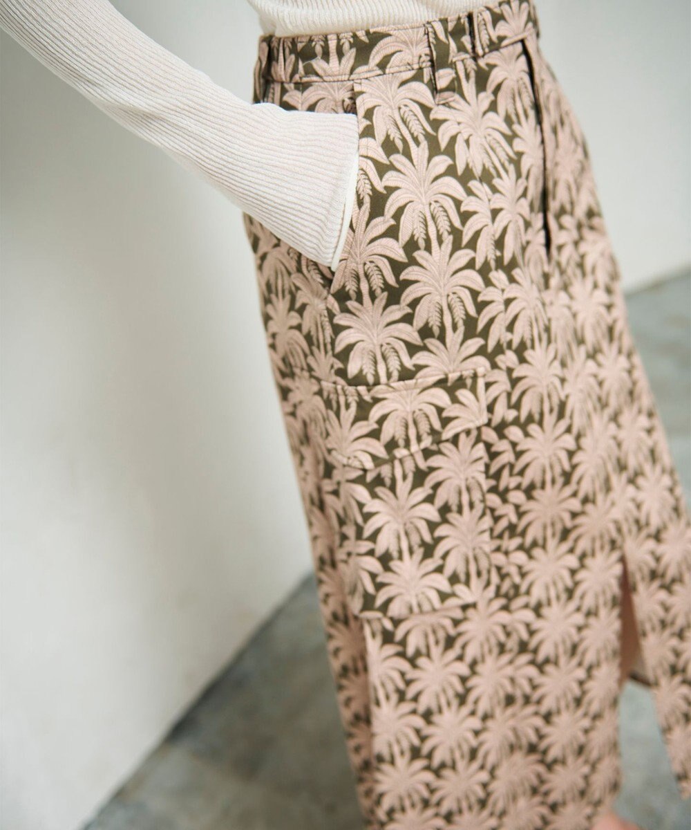 GRACE CONTINENTAL パームモチーフカーゴスカート 