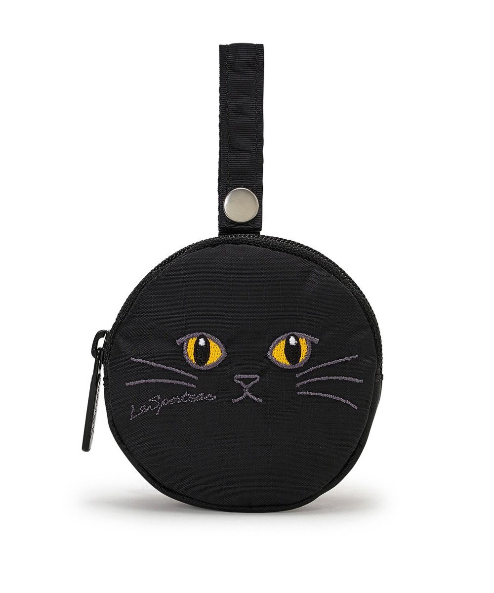 LeSportsac MINI ROUND CHARM/ブラックキャッツエンブロイダリー 