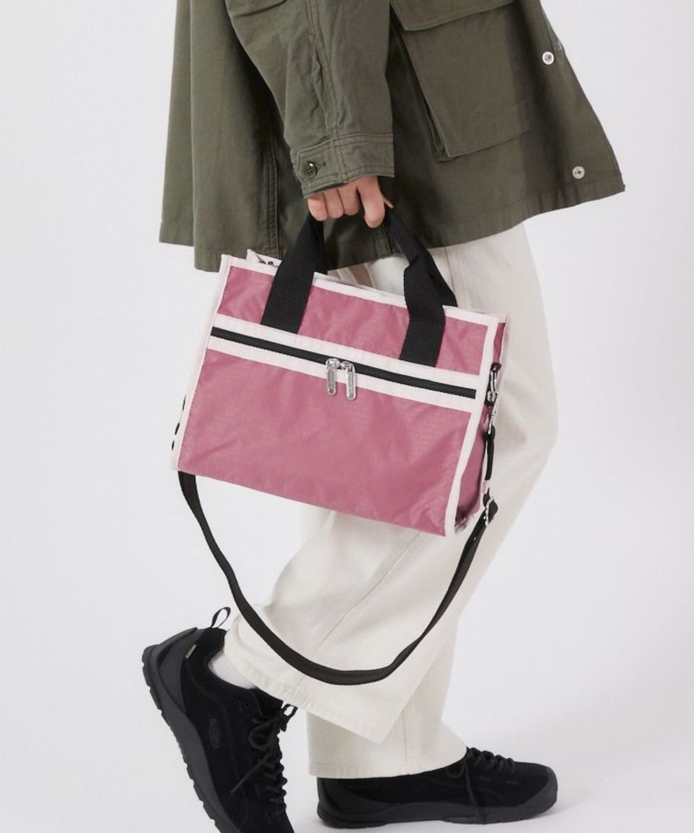 LeSportsac LARGE E/W TH TOTE/モーヴ/ピーチブラッシュ/ブラック 