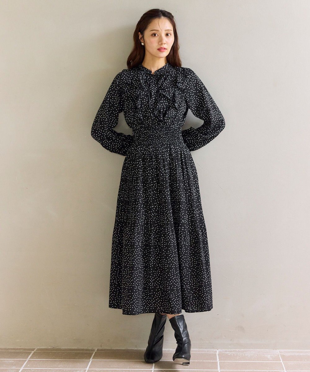 Feroux ウエストシャーリングラッフル ワンピース 