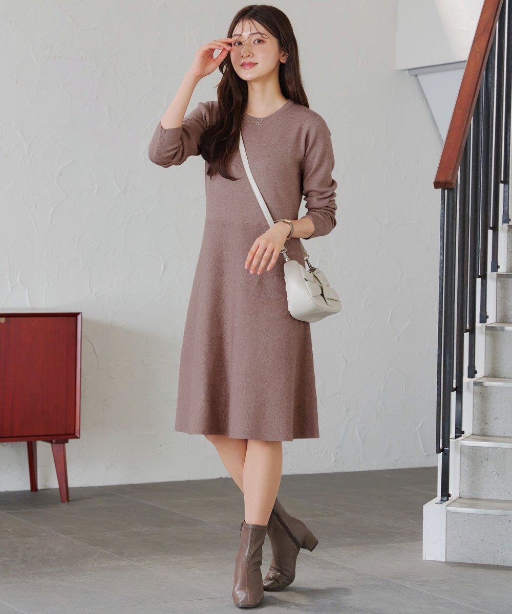Tiaclasse 【選べる着丈・洗える】 ニットワンピース 