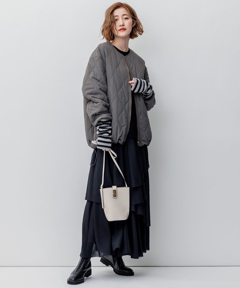 23区 L 【洗える/撥水加工】中綿 パディング アウター 