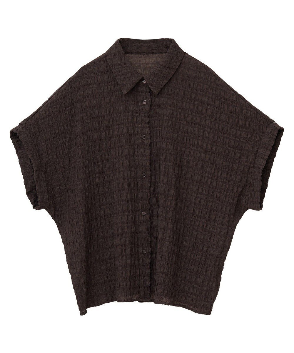 Green Parks シアーシャーリングフレンチスリーブシャツ 