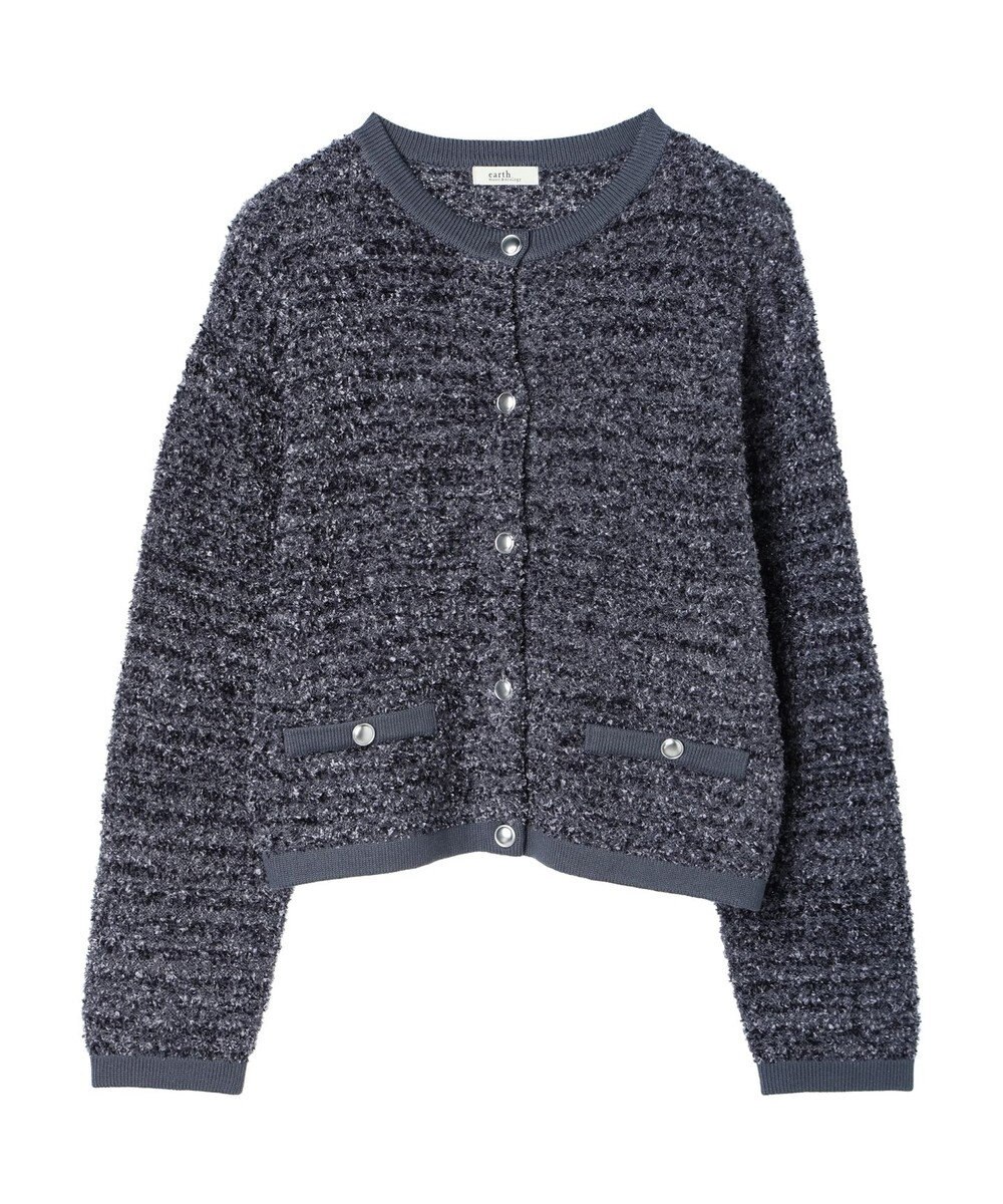 earth music&ecology ファンシーツイードカーディガン 