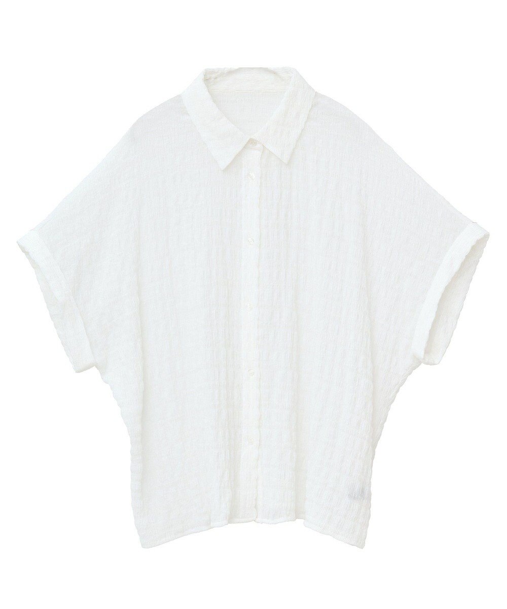 Green Parks シアーシャーリングフレンチスリーブシャツ 