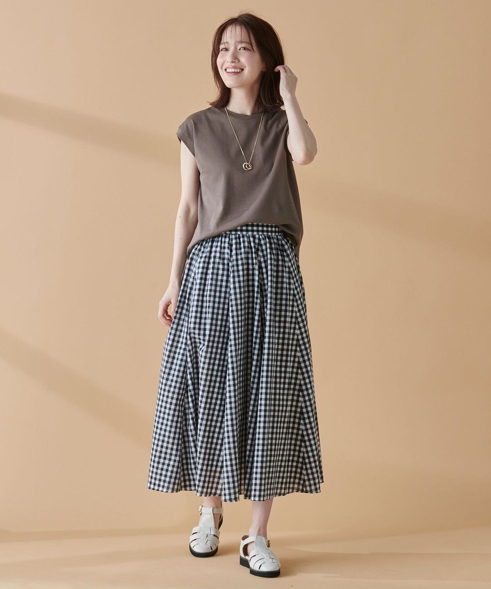 ANY L 【接触冷感/UVケア】ビューティベーシックノースリーブテールTシャツ 