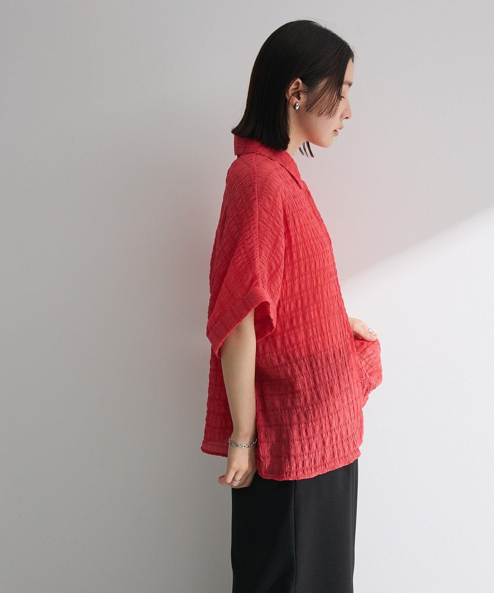 Green Parks シアーシャーリングフレンチスリーブシャツ 