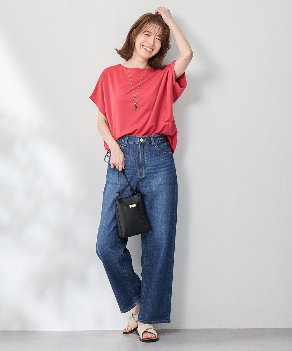 ANY 【洗濯機可/接触冷感/UVカット/アンチピリング】ドライポンチフレンチスリーブプルオーバー 