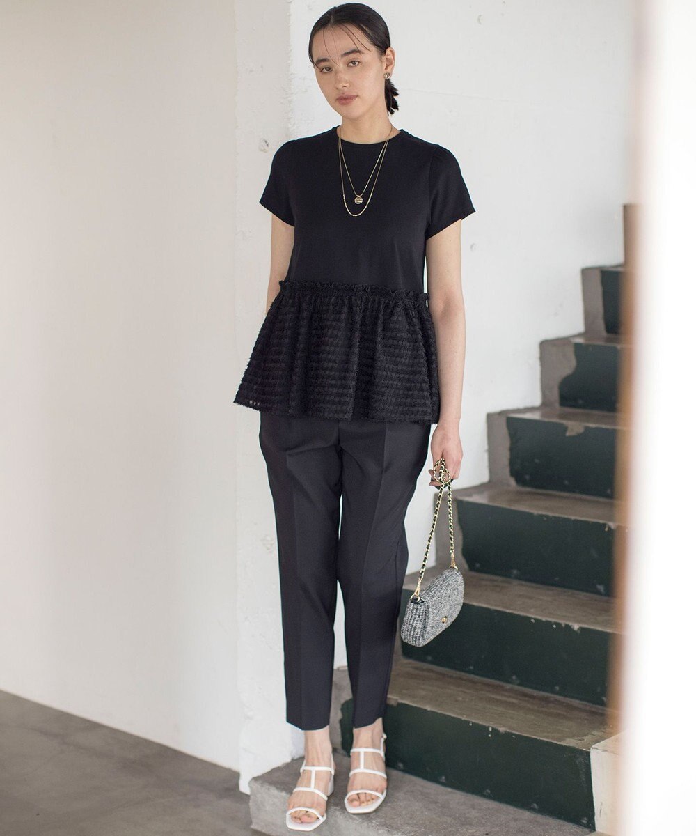 組曲 【ストレッチ・イージーケア】オシャクロス テーパードパンツ 