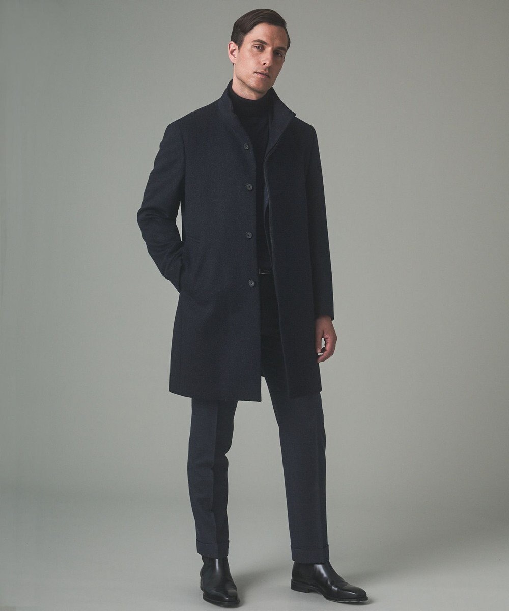 GOTAIRIKU 【保温性/ストレッチ/シワになりにくい】サキソニーストレッチパンツ（ノータック） 