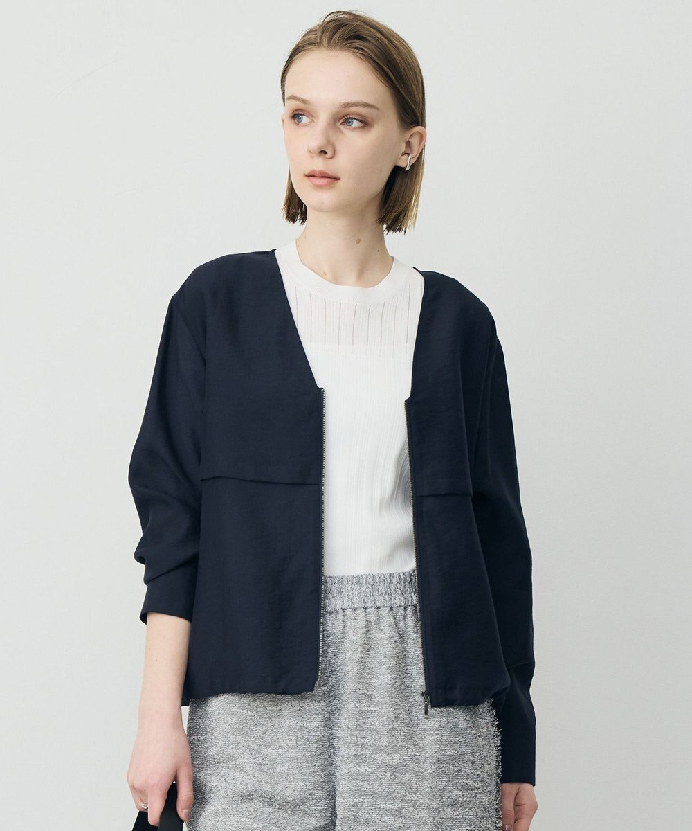 ICB 【WEB限定カラーあり】 リヨセルナイロンワッシャー Vネックブルゾン 