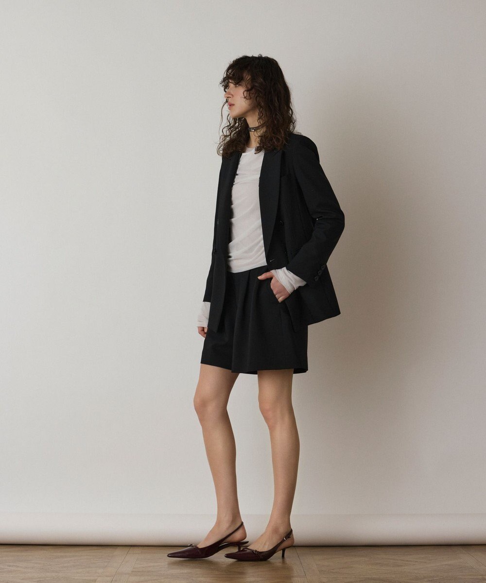 GRACE CONTINENTAL リネンライクダブルジャケット 