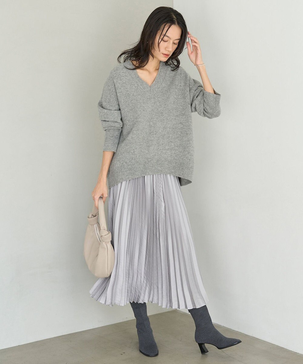 UNFILO ウールカシミヤ Vネックニット 