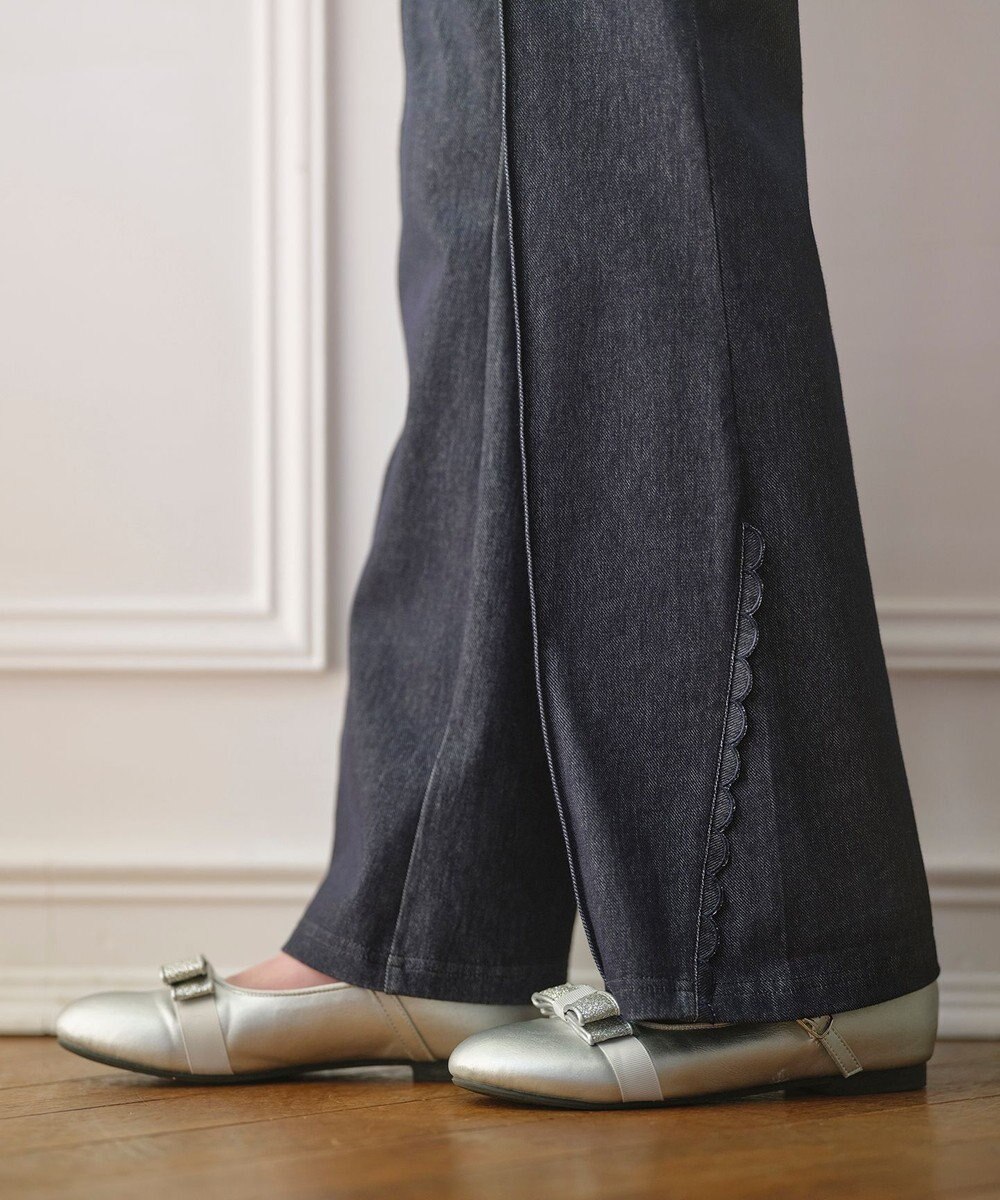 組曲 KIDS 【150-160㎝】フレア デニムパンツ 