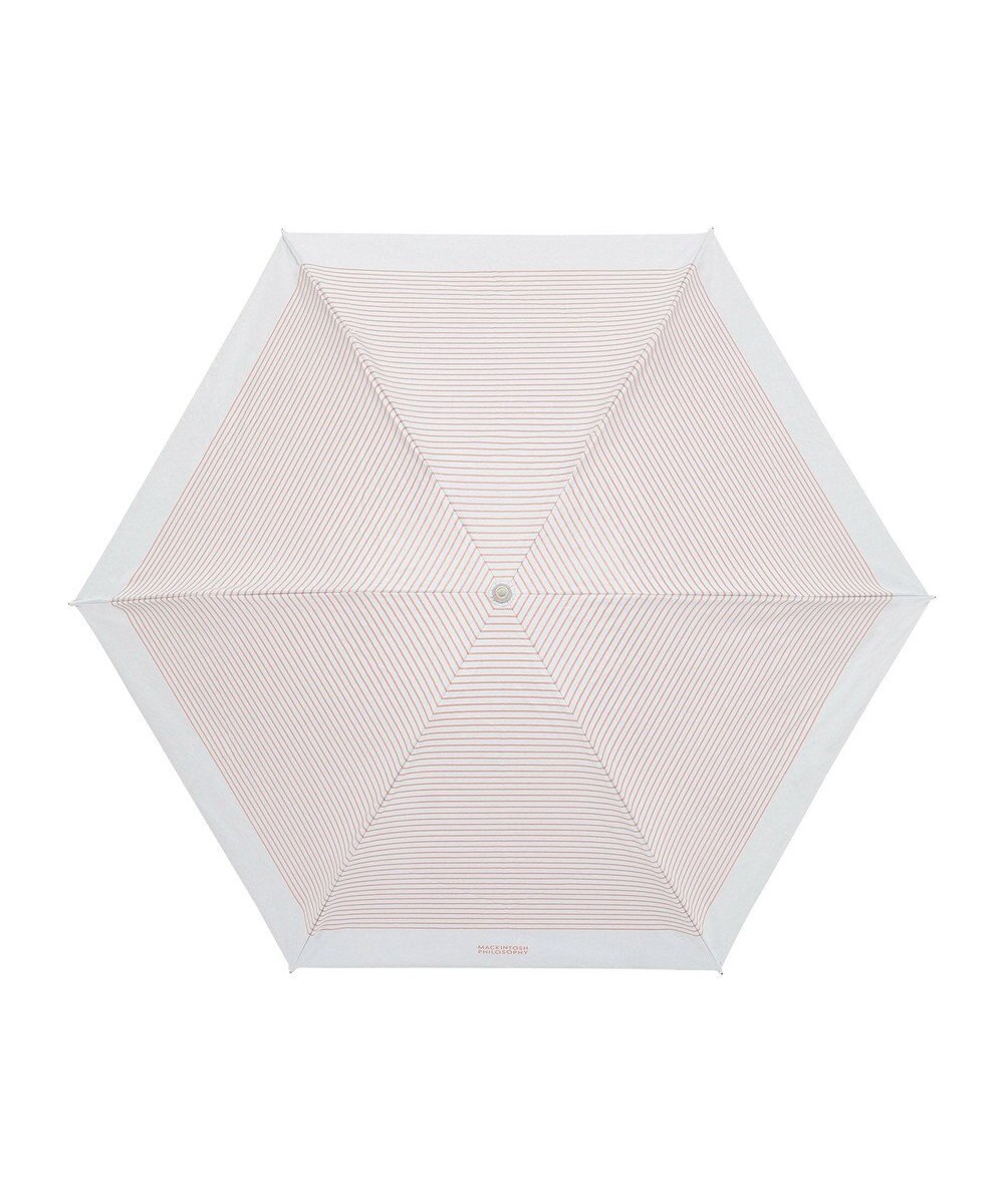 MOONBAT 【フワクール生地使用/軽量】MACKINTOSH PHILOSOPHY 遮光 晴雨兼用 折りたたみ日傘 ボーダー 