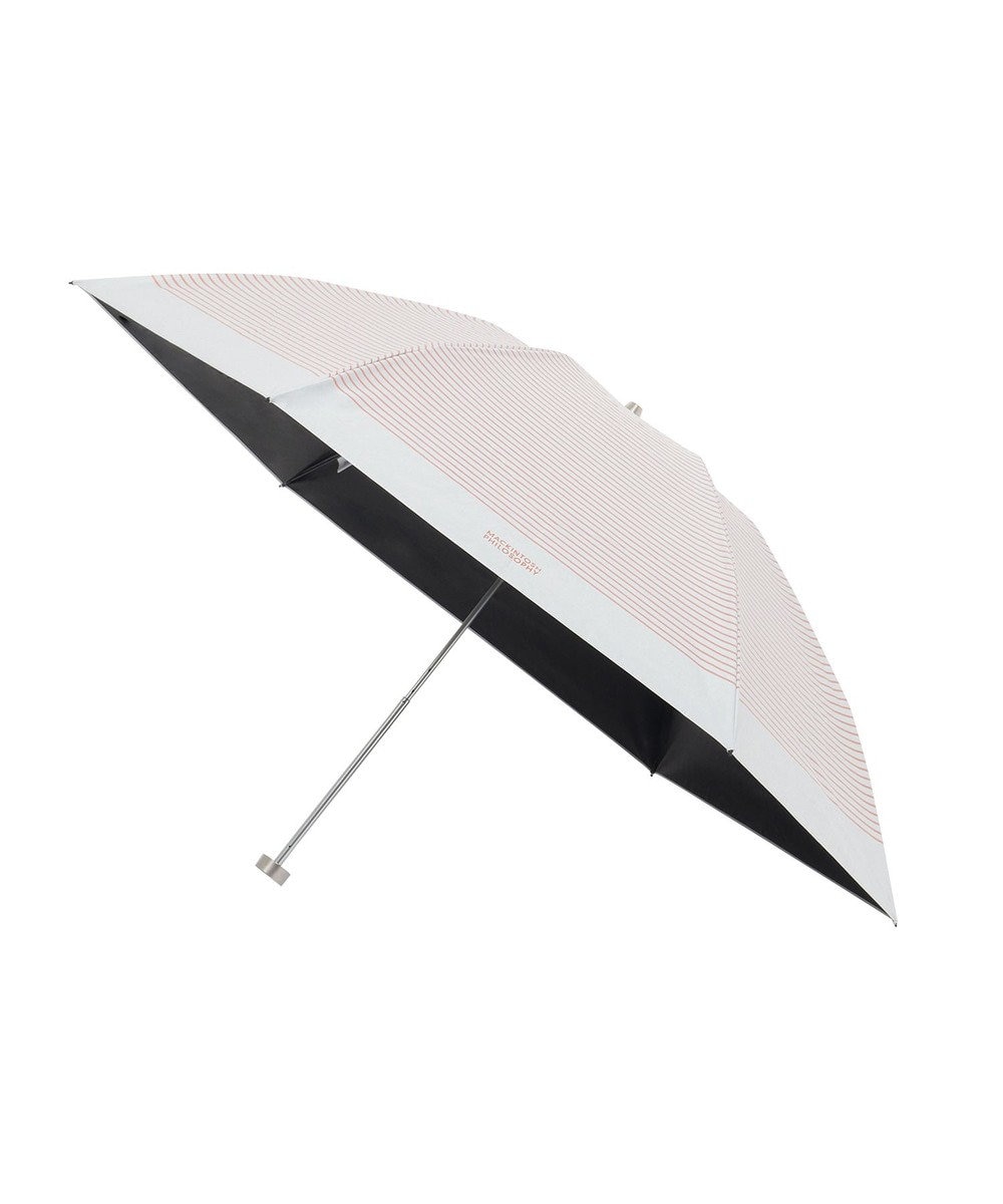 MOONBAT 【フワクール生地使用/軽量】MACKINTOSH PHILOSOPHY 遮光 晴雨兼用 折りたたみ日傘 ボーダー 