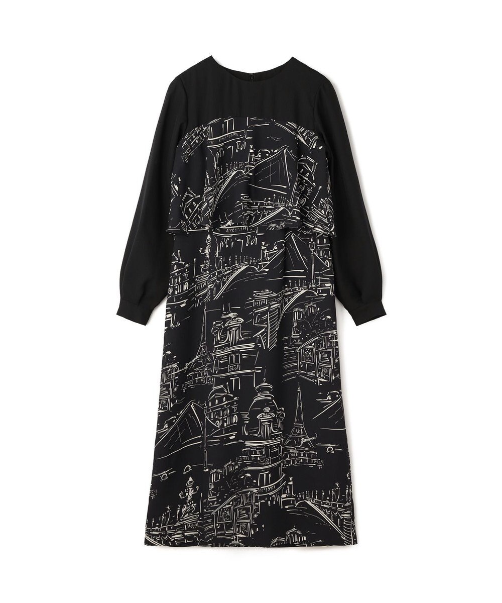 GRACE CONTINENTAL プリントコンビドレス 