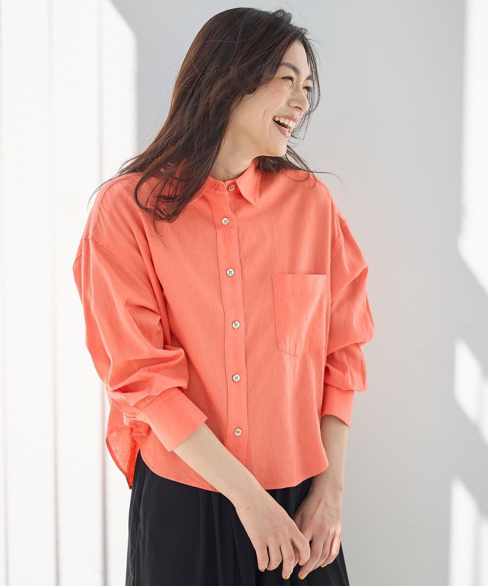 ANY 【手洗い可能】ヨーロピアンリネンシャツブラウス 