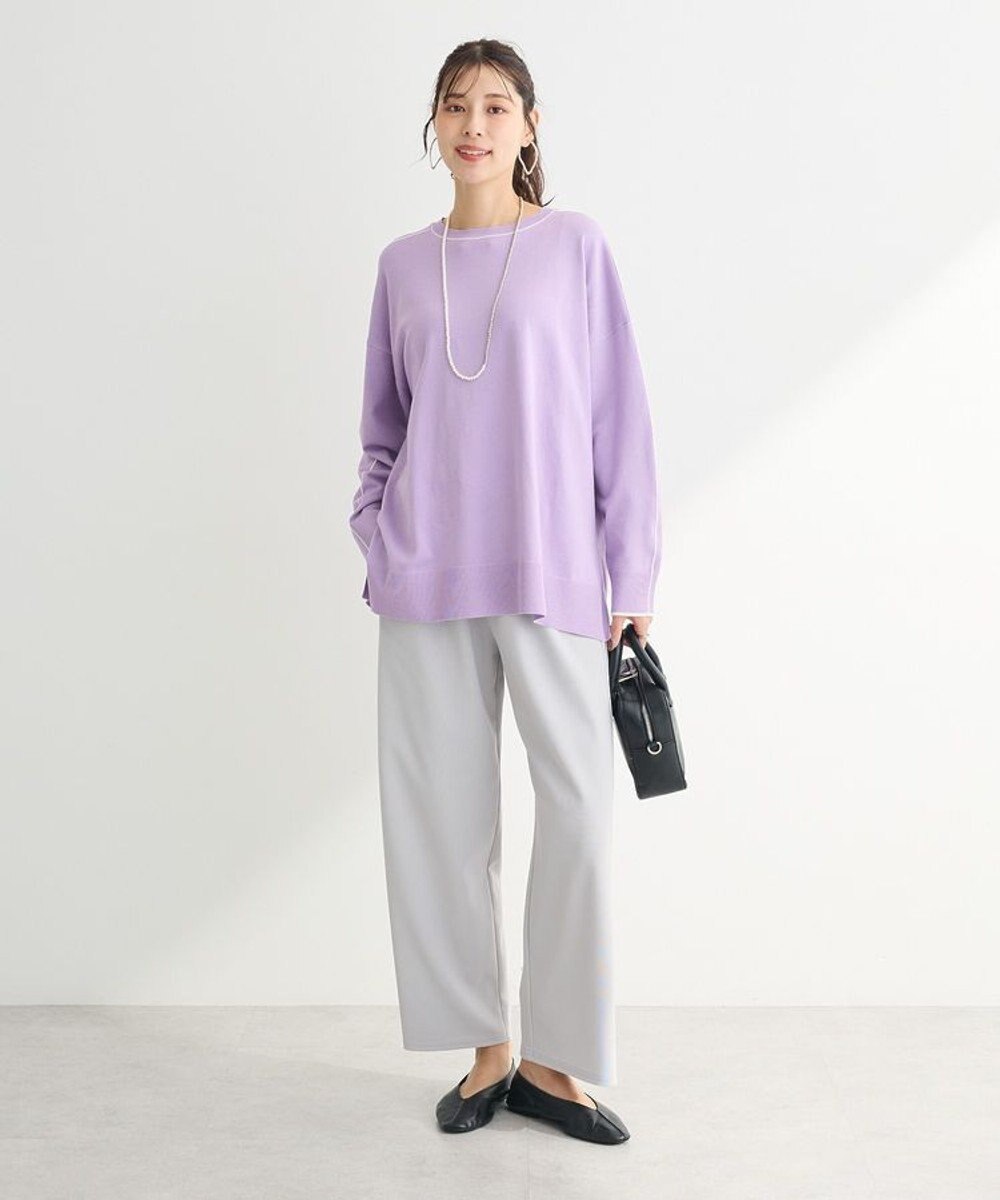 Green Parks アンチピリングライン入りニットプルオーバー 