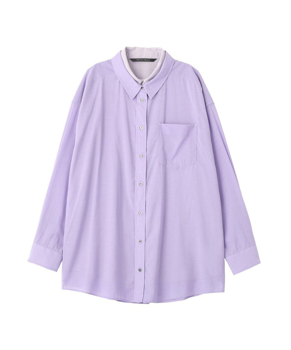 YECCA VECCA シアーレイヤードシャツ 