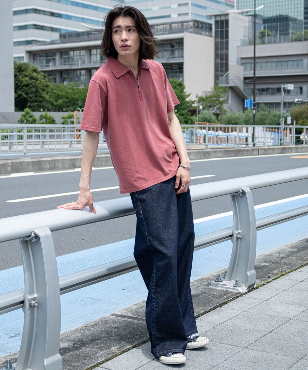WEGO 【ユニセックス着用ITEM】ブリーチカノコハーフZIPポロ（SS） 