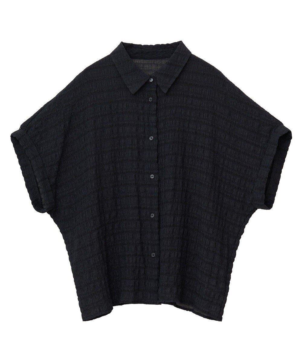 Green Parks シアーシャーリングフレンチスリーブシャツ 