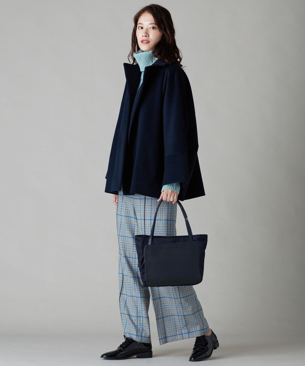 Y'SACCS ナイロン×レザー　スクエアトートバッグ Sサイズ 