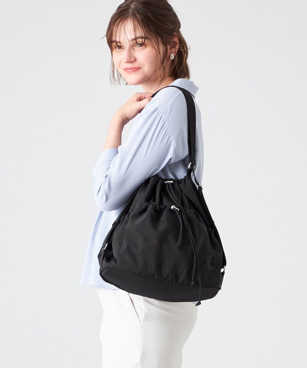 LA BAGAGERIE 【MONICA】クリンクルナイロン　ドロスト2WAYバッグ 
