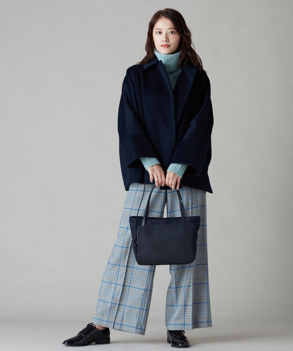 Y'SACCS ナイロン×レザー　スクエアトートバッグ Sサイズ 