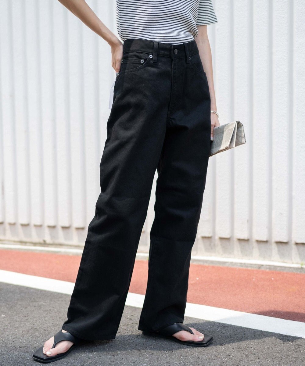 WEGO 【ユニセックス着用ITEM/SMLサイズ展開】デニムストレートパンツ 