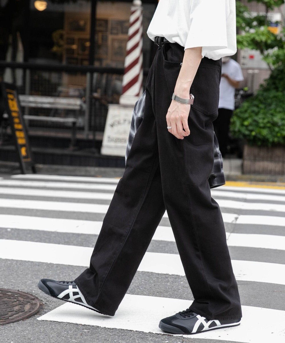 WEGO 【ユニセックス着用ITEM/SMLサイズ展開】デニムストレートパンツ 