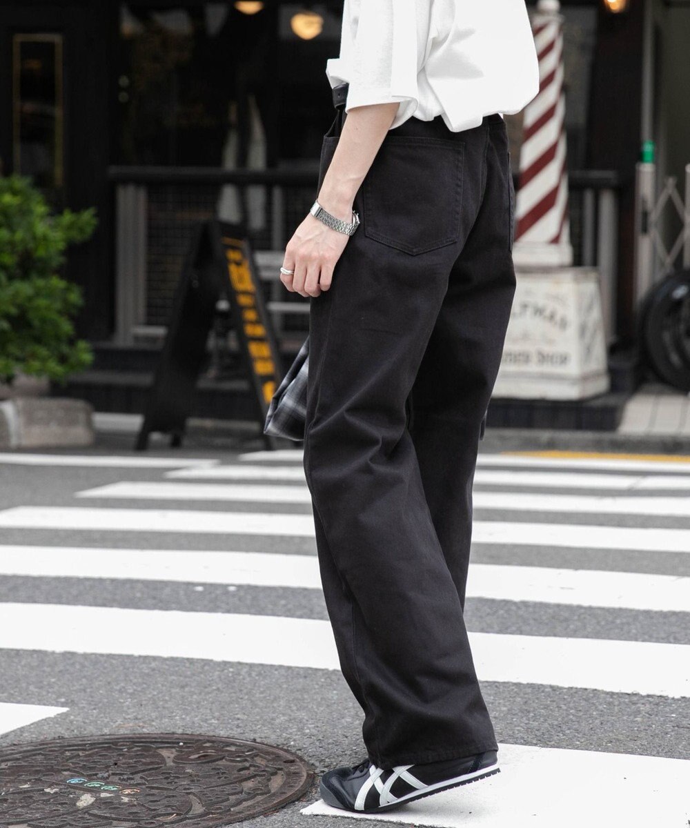 WEGO 【ユニセックス着用ITEM/SMLサイズ展開】デニムストレートパンツ 