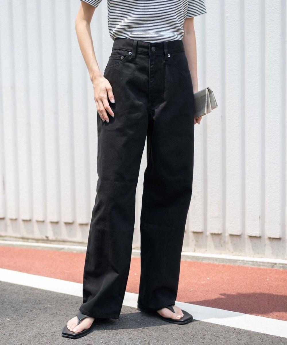 WEGO 【ユニセックス着用ITEM/SMLサイズ展開】デニムストレートパンツ 