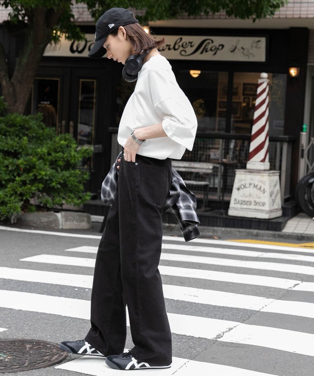 WEGO 【ユニセックス着用ITEM/SMLサイズ展開】デニムストレートパンツ 