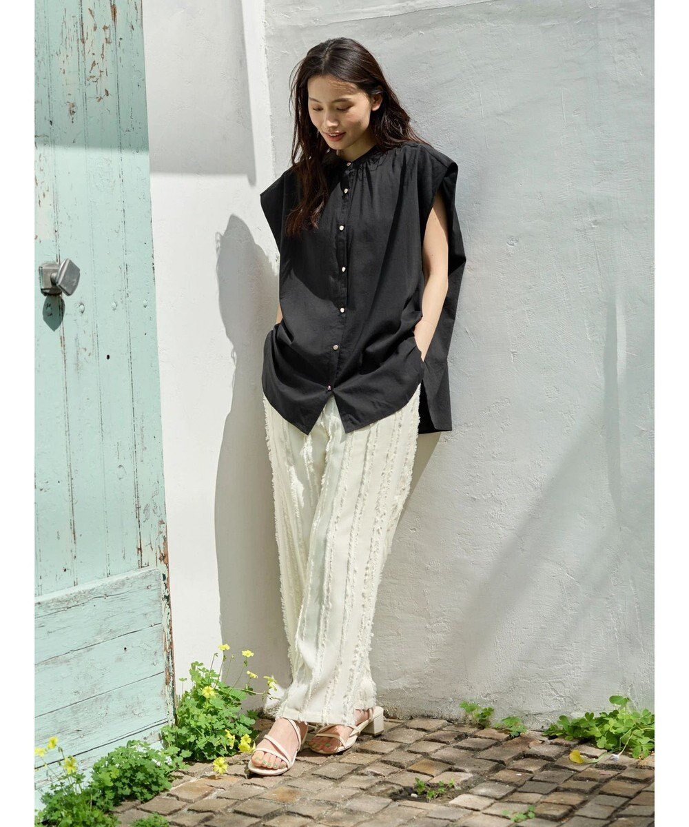 Green Parks ・ＥＬＥＮＣＡＲＥ　ＤＵＥバンドカラーノースリチュニック 