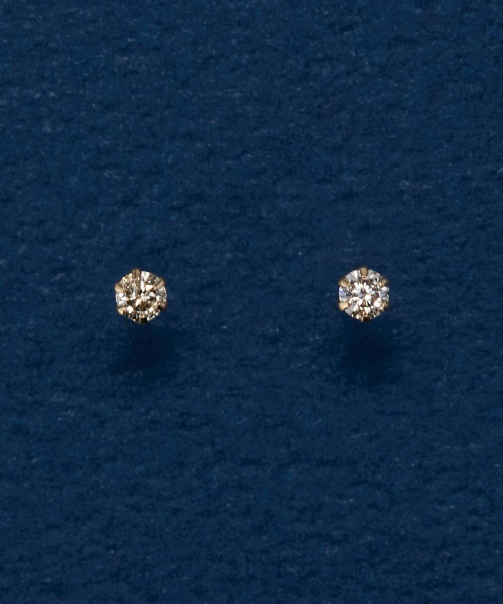 Phoebe 【K10】一粒ダイヤモンドピアス　ゴールド 