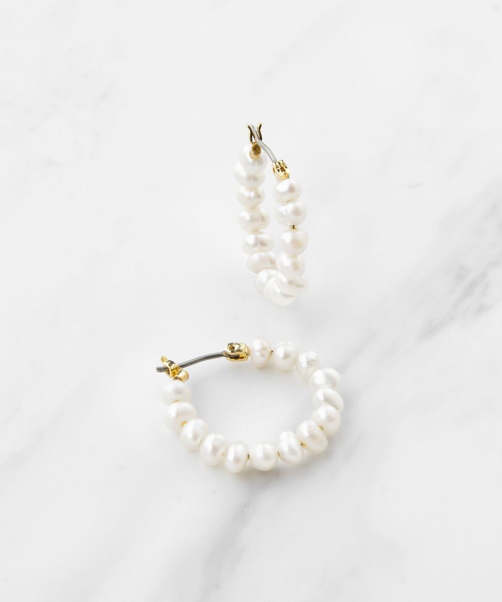 PEARL HOOP PIERCED EARRINGS 淡水バロックパール ピアス / TOCCA