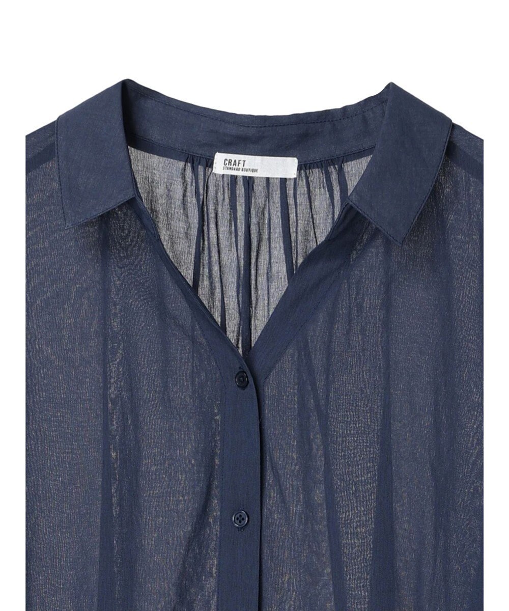 CRAFT STANDARD BOUTIQUE ヴィンテージボイルミルフィーユ襟付きシャツチュニック 