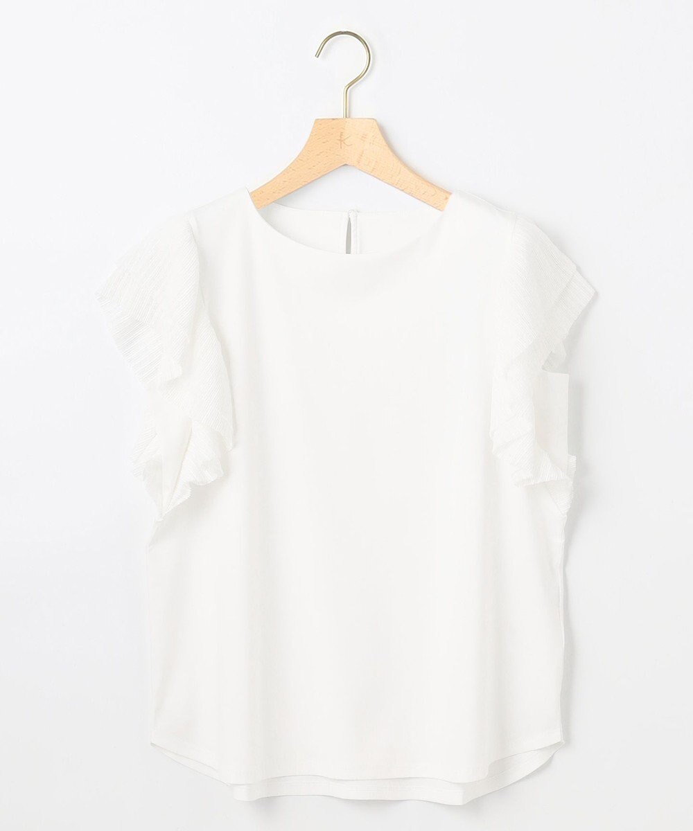 組曲 プリーツコンビフレンチスリーブ カットソー 