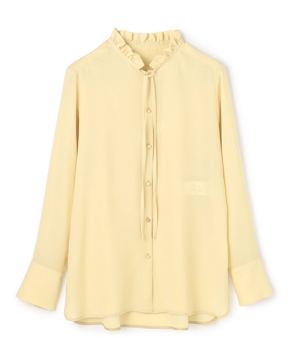 BEIGE， 【洗える】STOW / フリルタイブラウス 