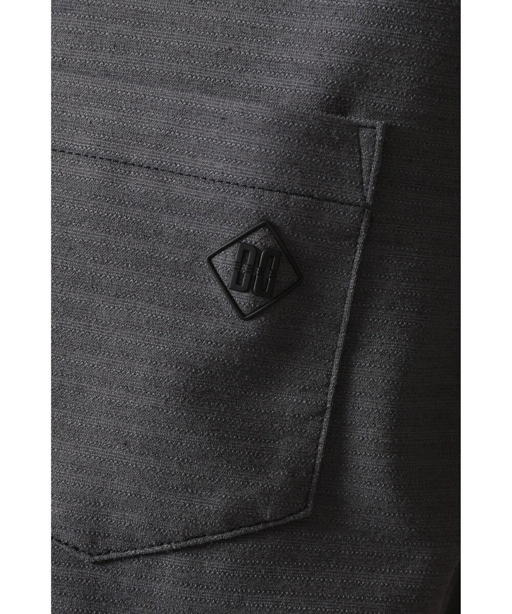 DAKS DAKS GOLF ボーダー冷感リネンミックス 半袖ポロシャツ 