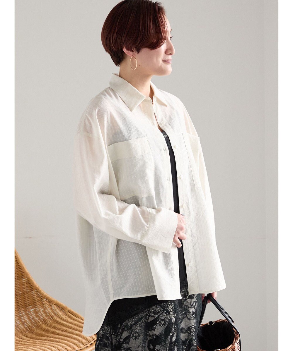 Te chichi シアーストライプシャツ 