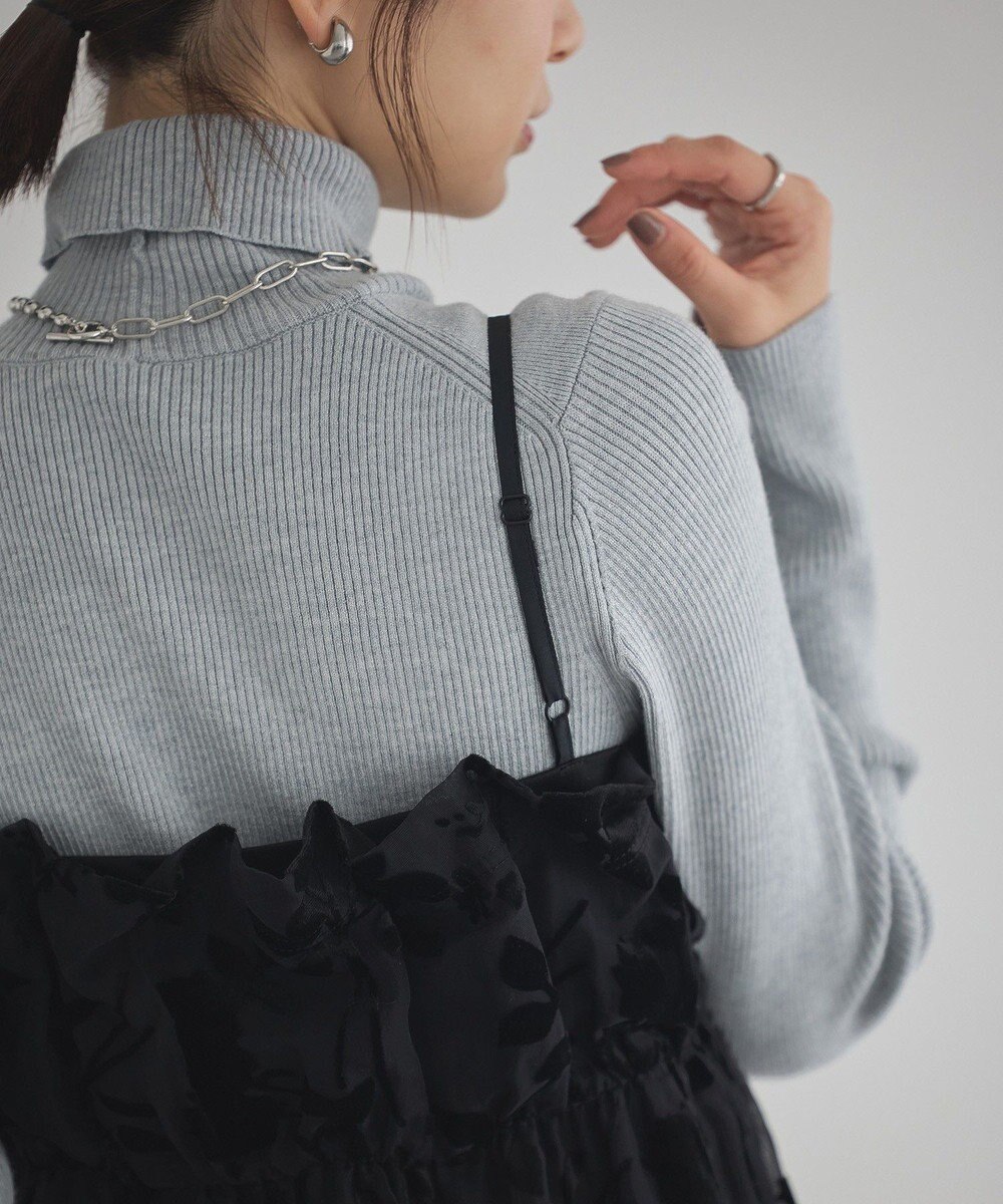 earth music&ecology ベロアフラワービスチェ 