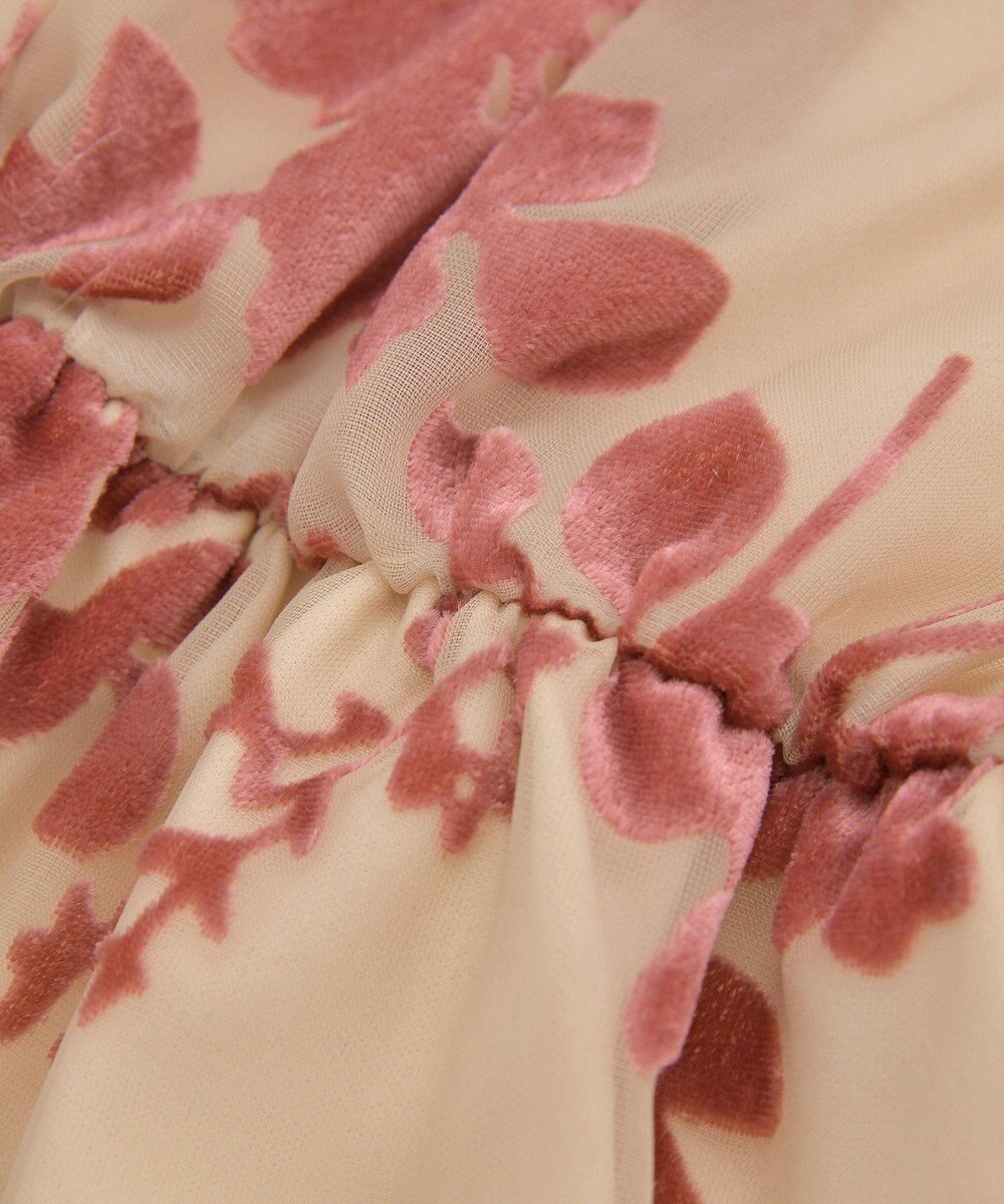 earth music&ecology ベロアフラワービスチェ 